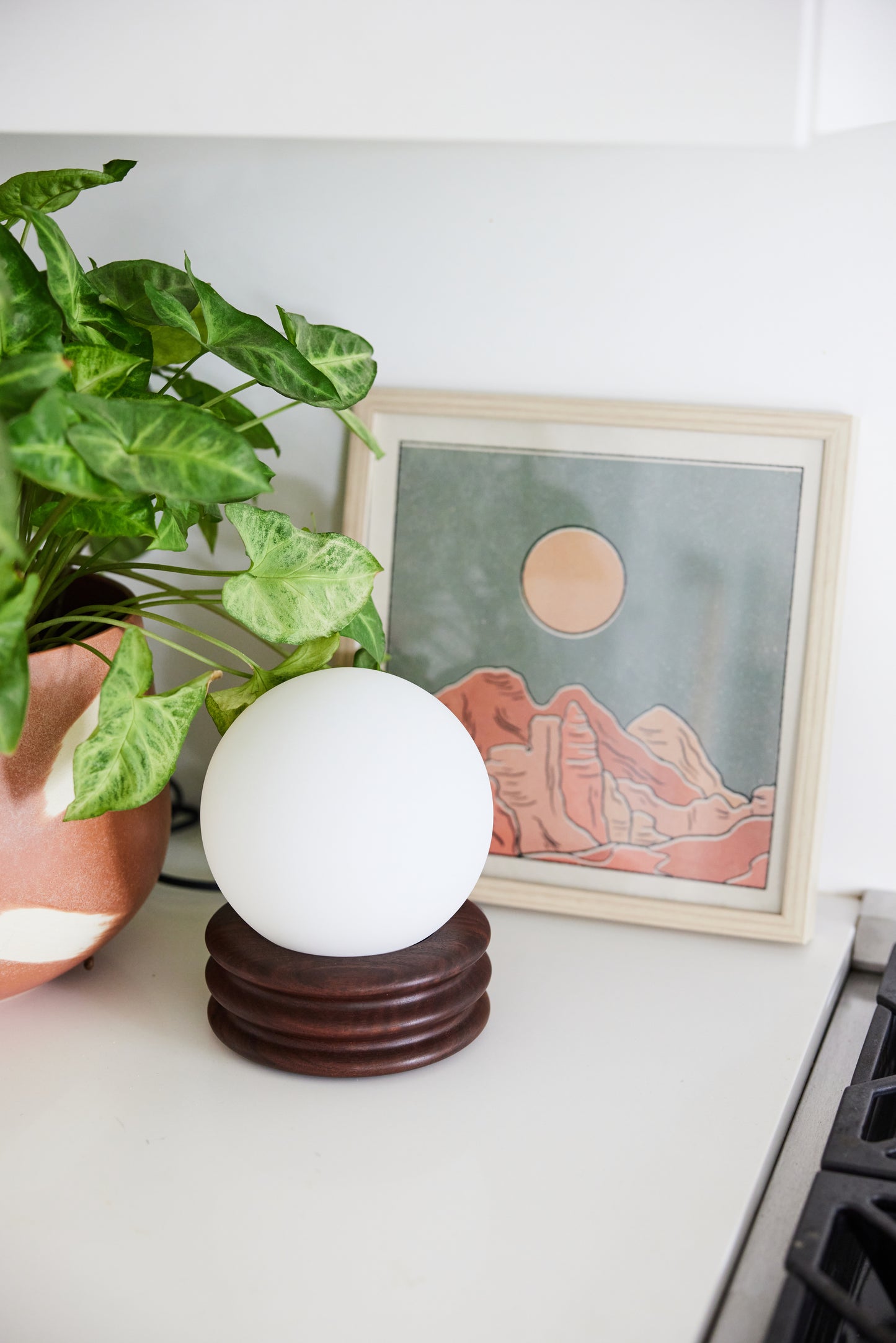 Moonwake Lamp - Walnut