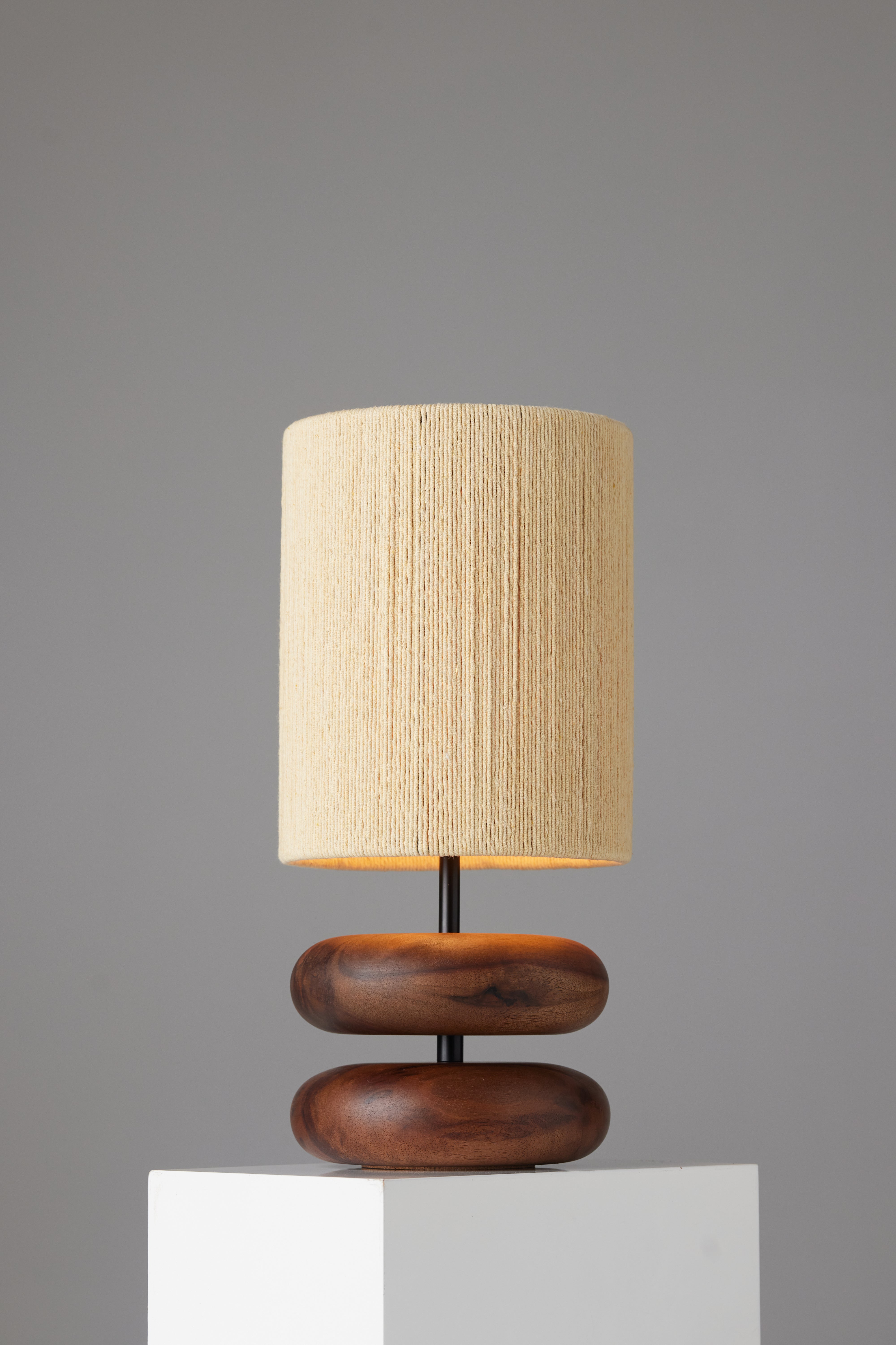 River Rock Lamp - Walnut