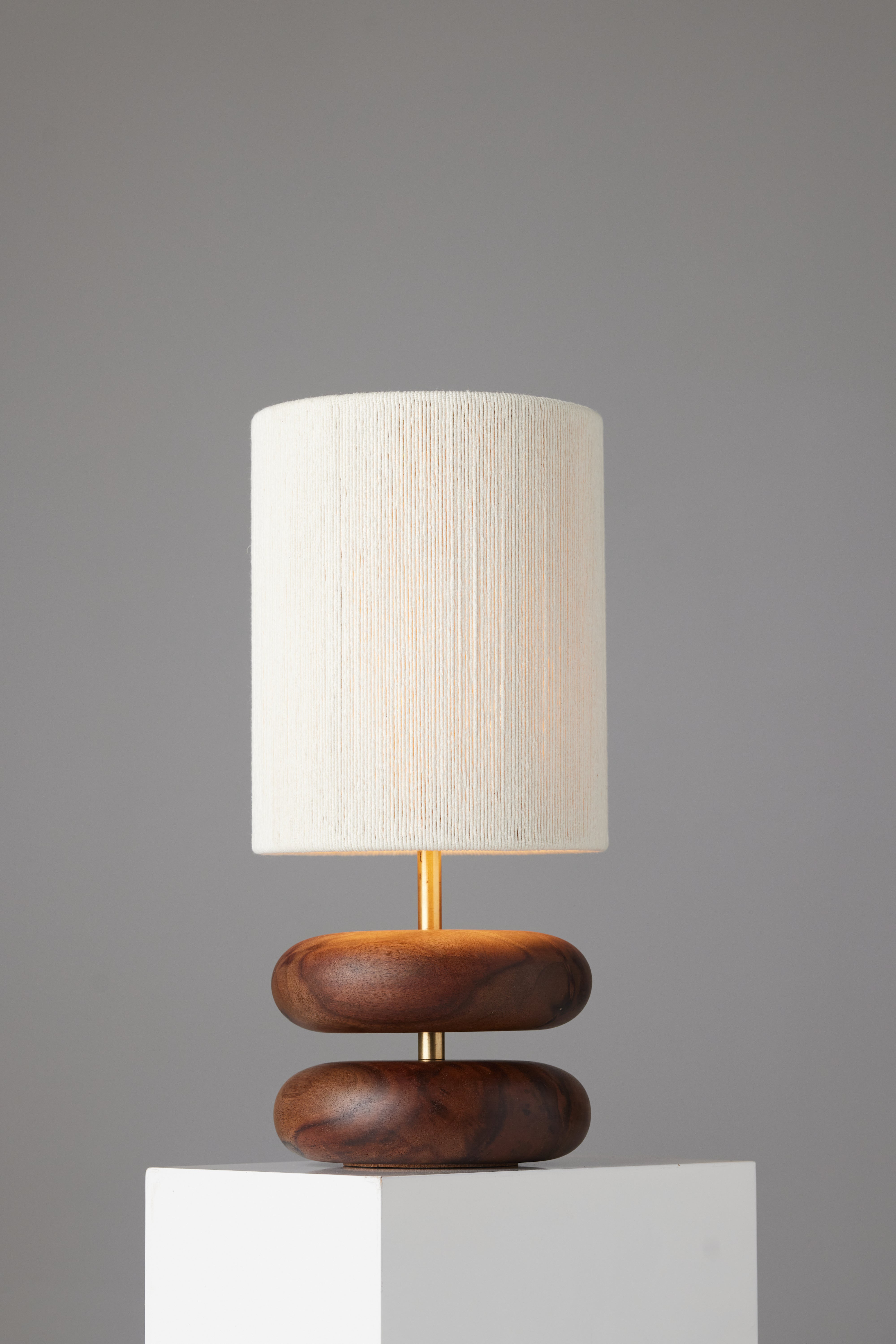 River Rock Lamp - Walnut