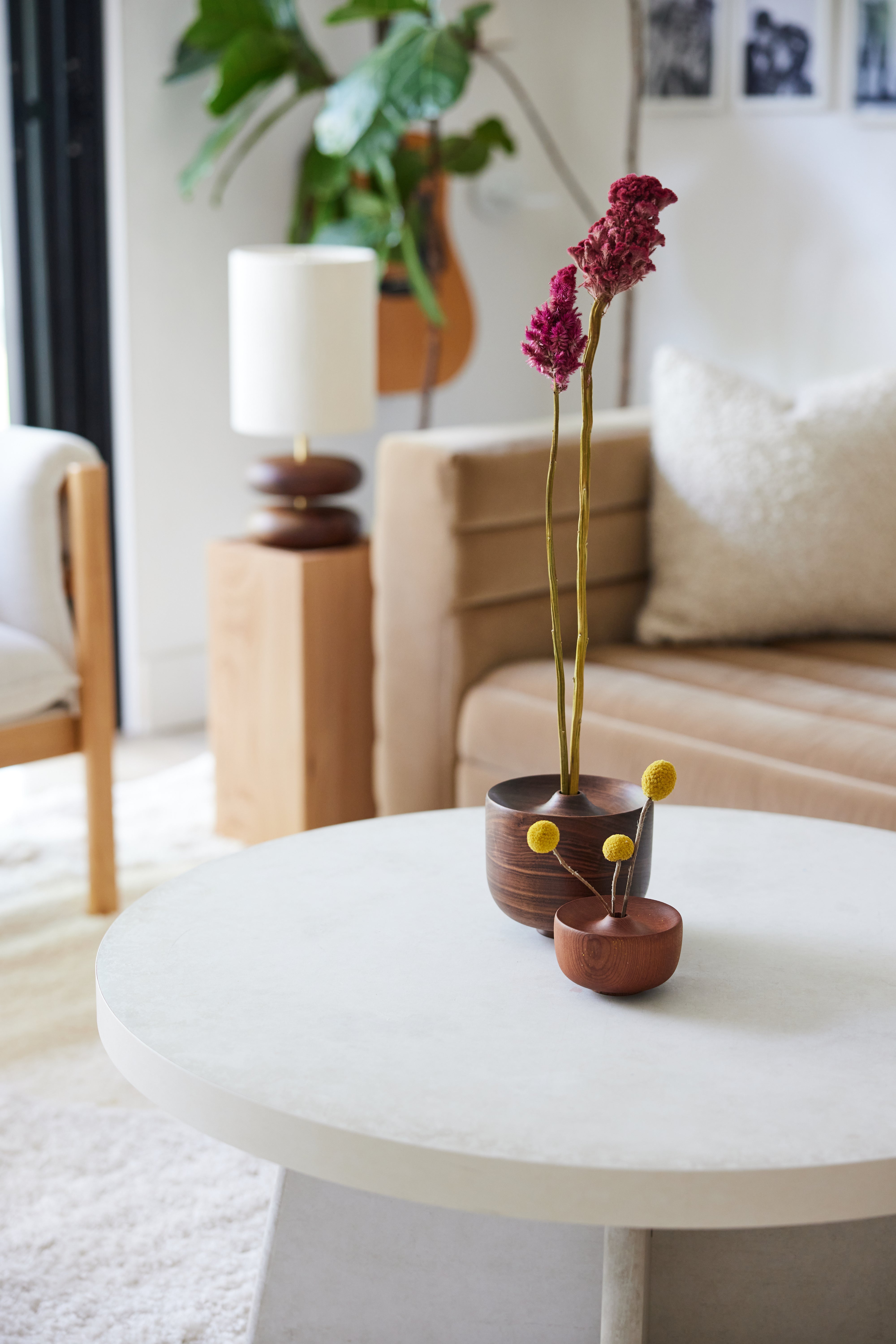 River Rock Lamp - Walnut