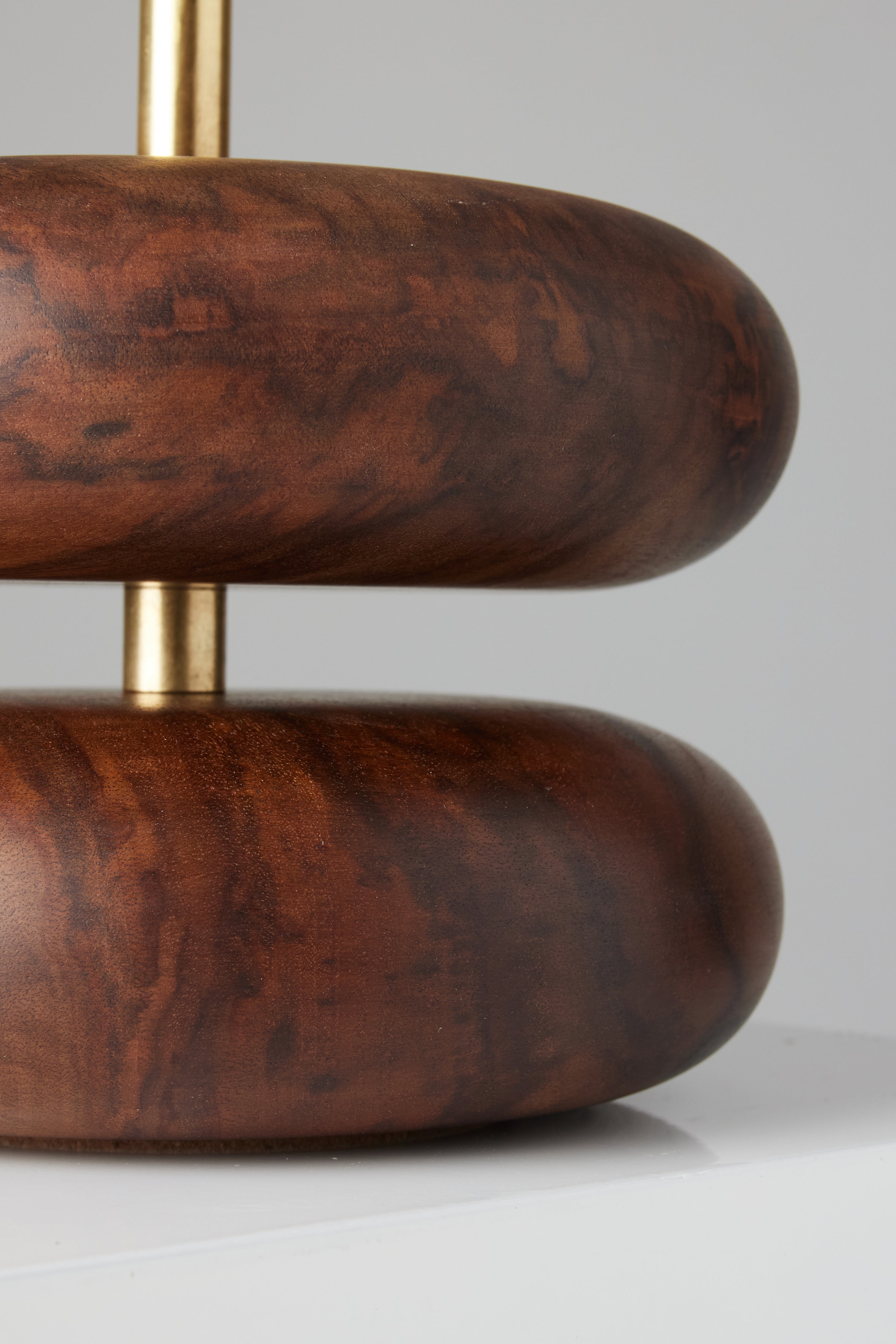 River Rock Lamp - Walnut