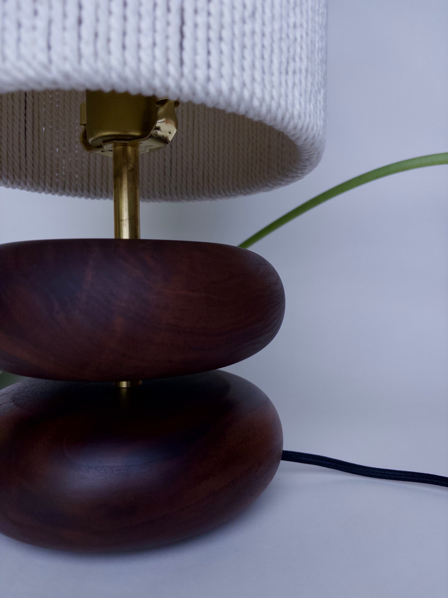 Claro Walnut River Rock Lamp