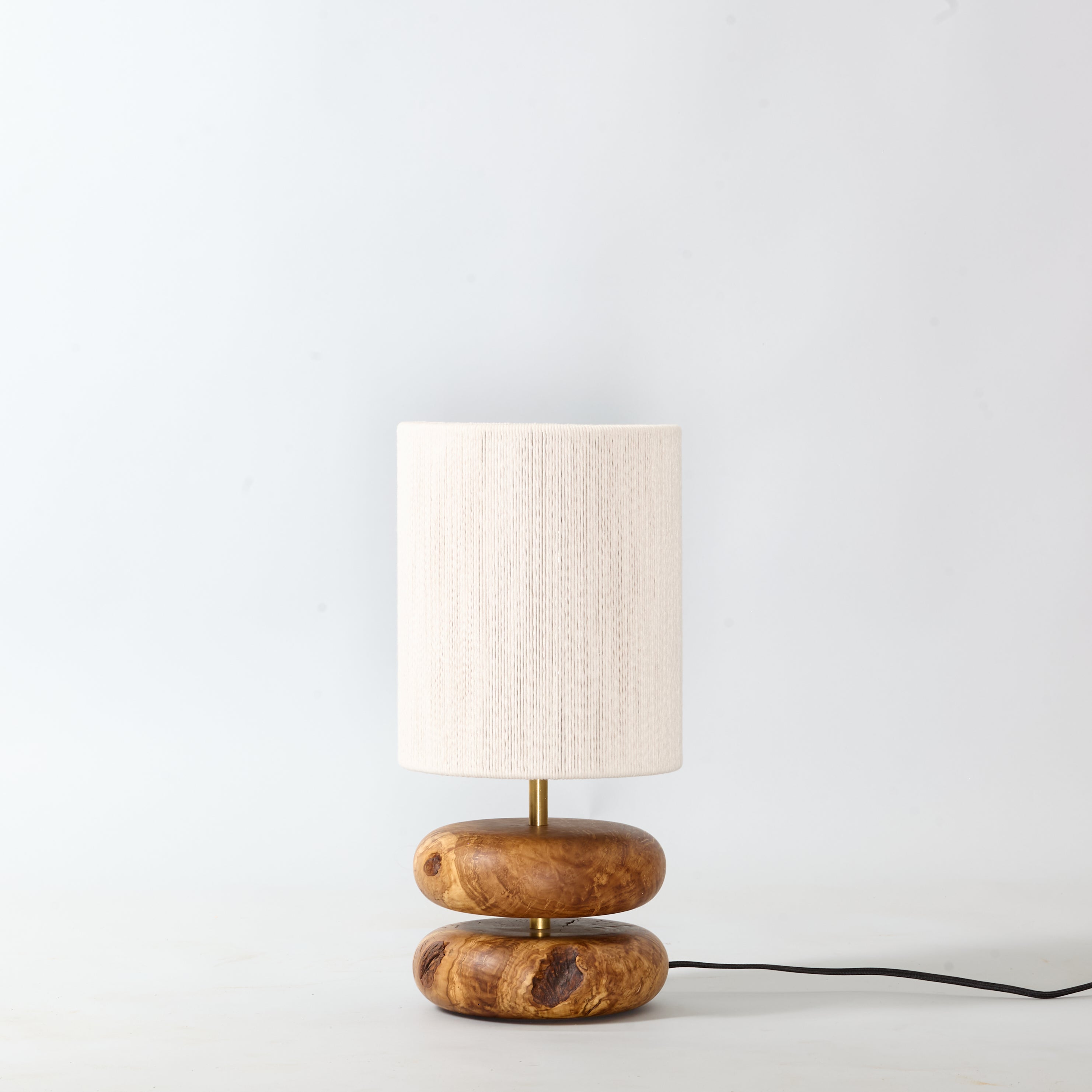 River Rock Lamp Olive 1