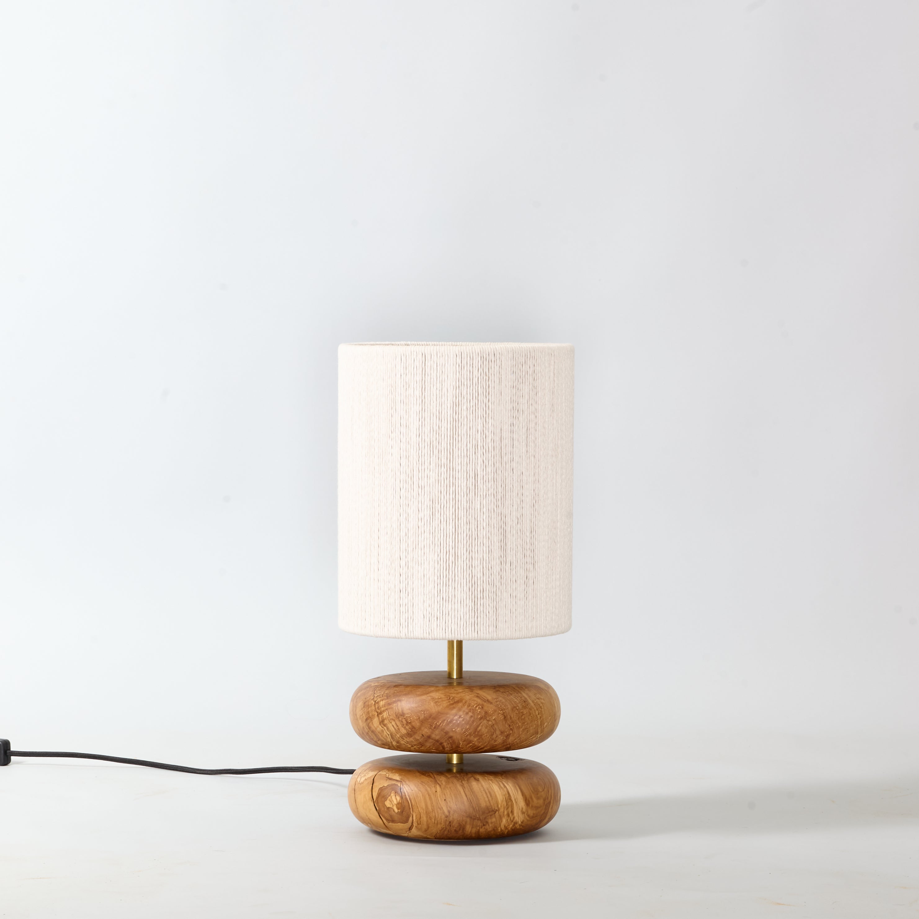 River Rock Lamp Olive 2