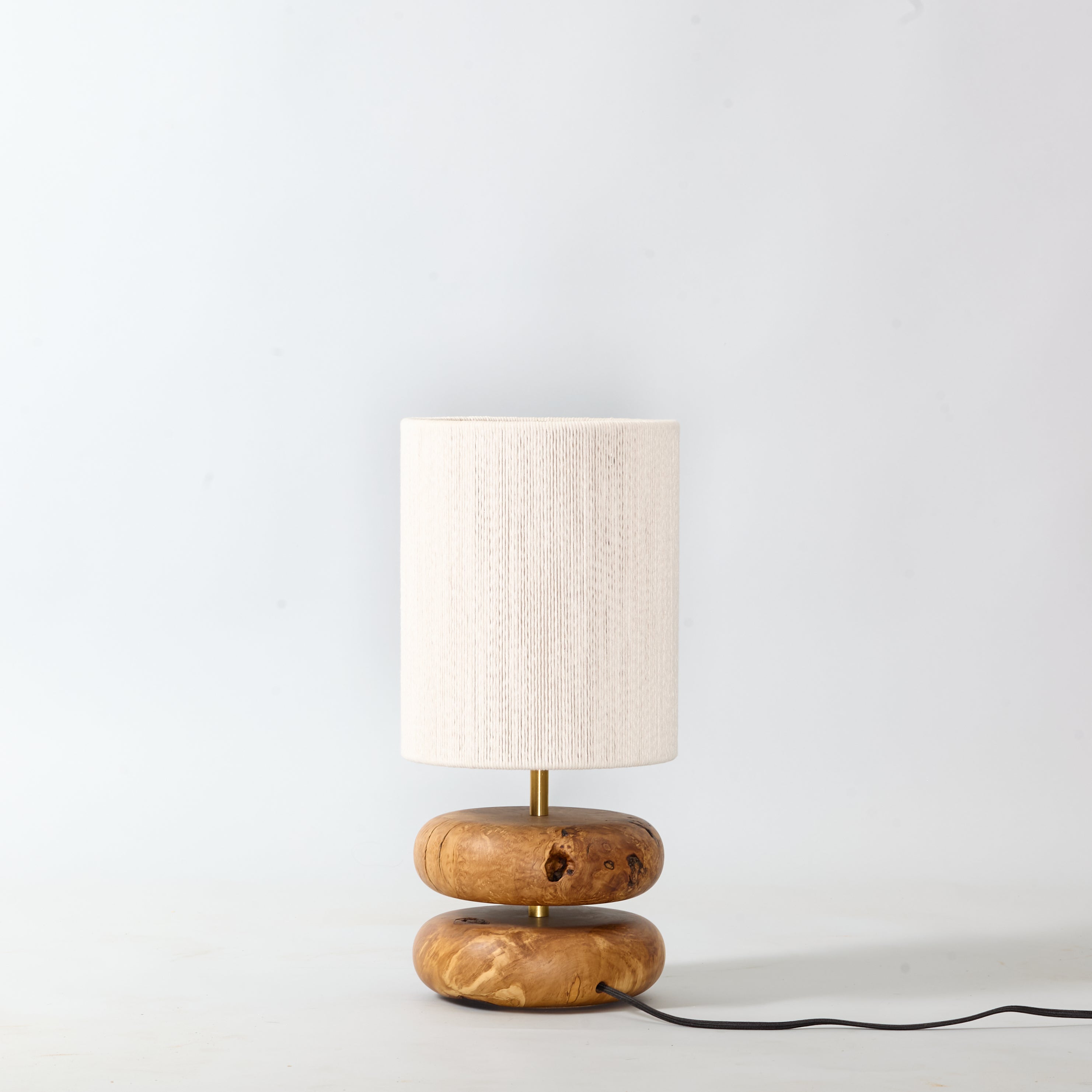 River Rock Lamp Olive 2