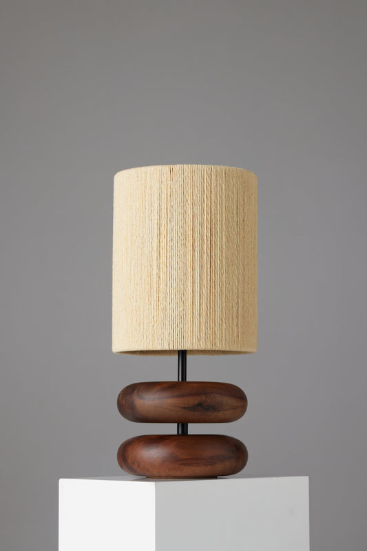 River Rock Lamp - Walnut