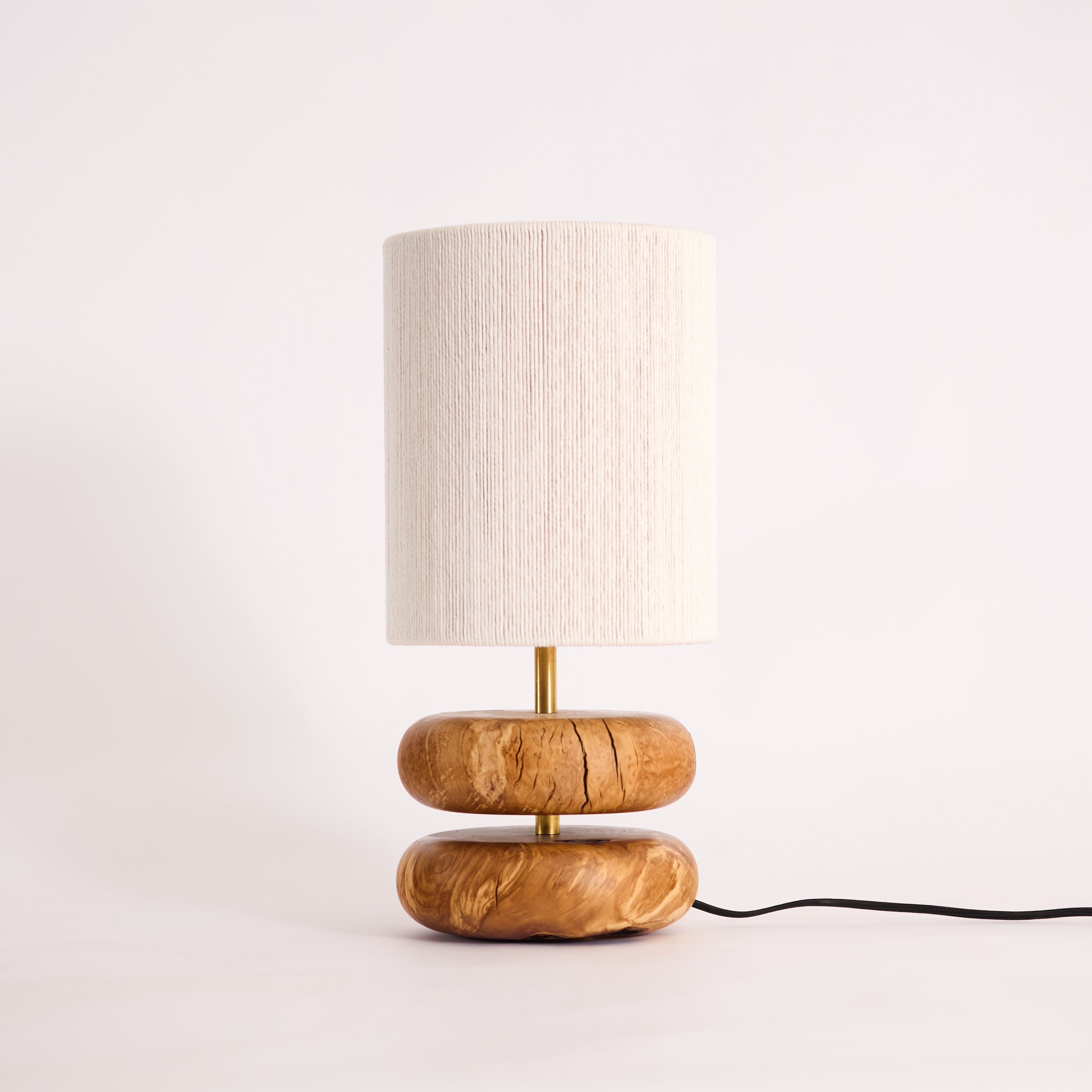River Rock Lamp Olive 1