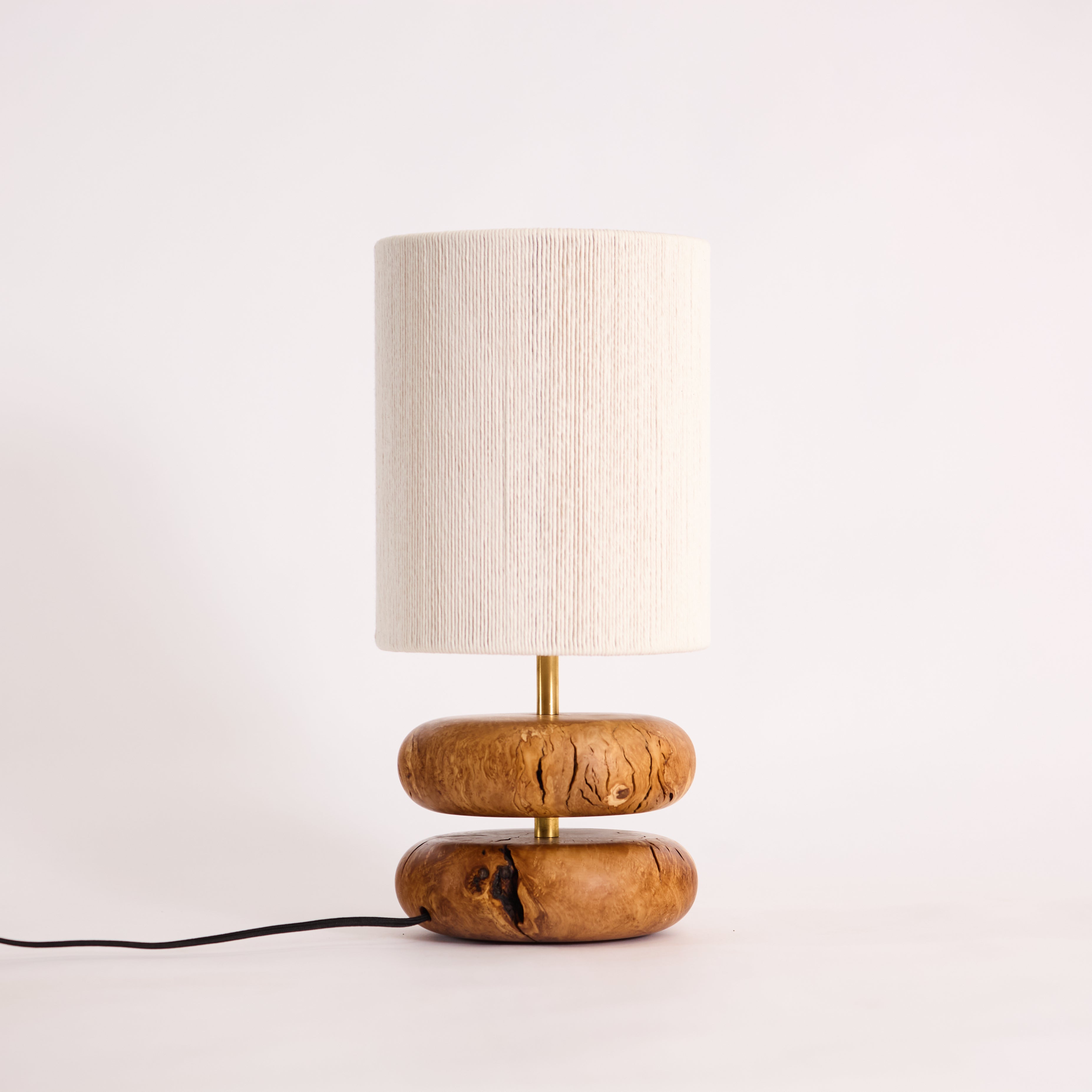 River Rock Lamp Olive 2