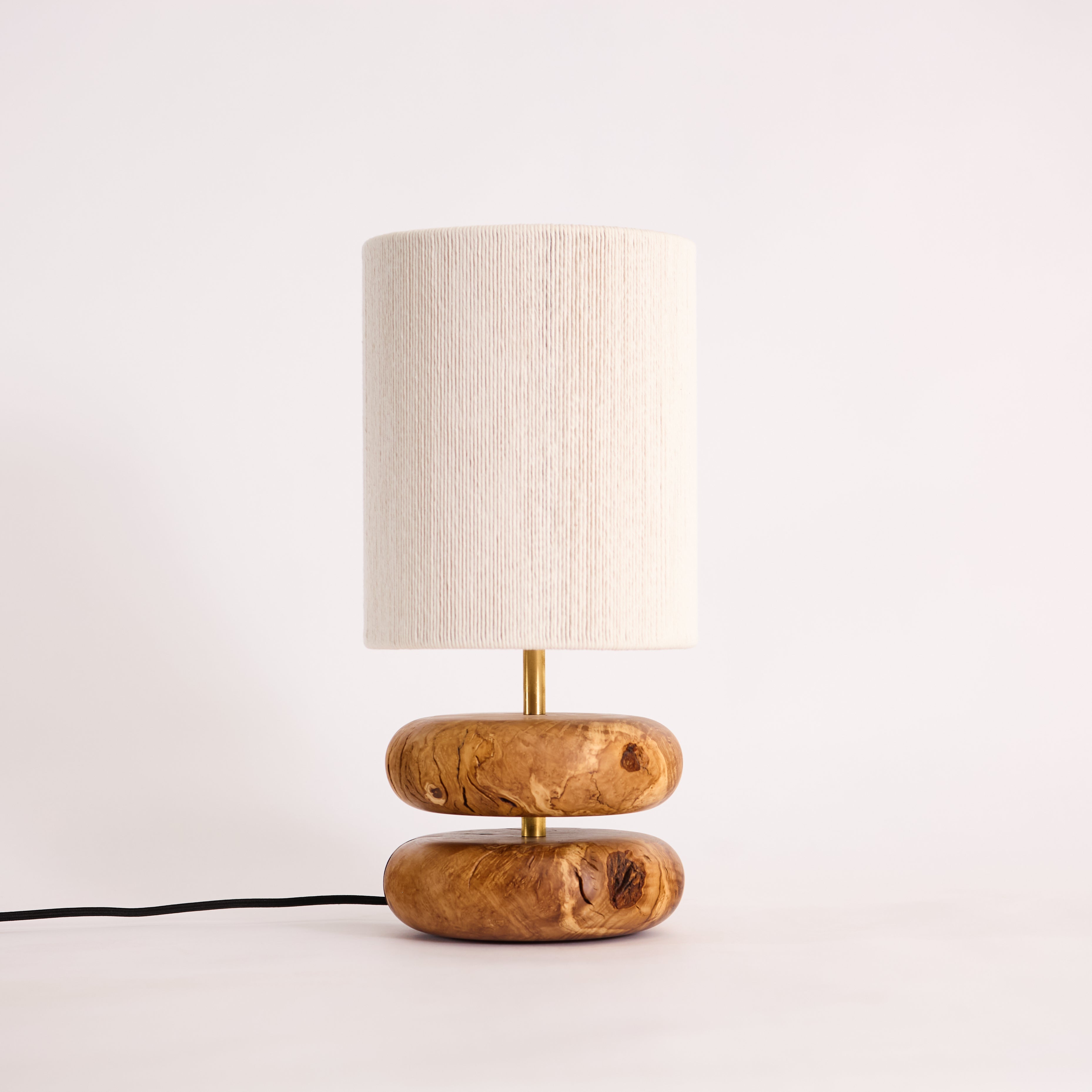 River Rock Lamp Olive 2