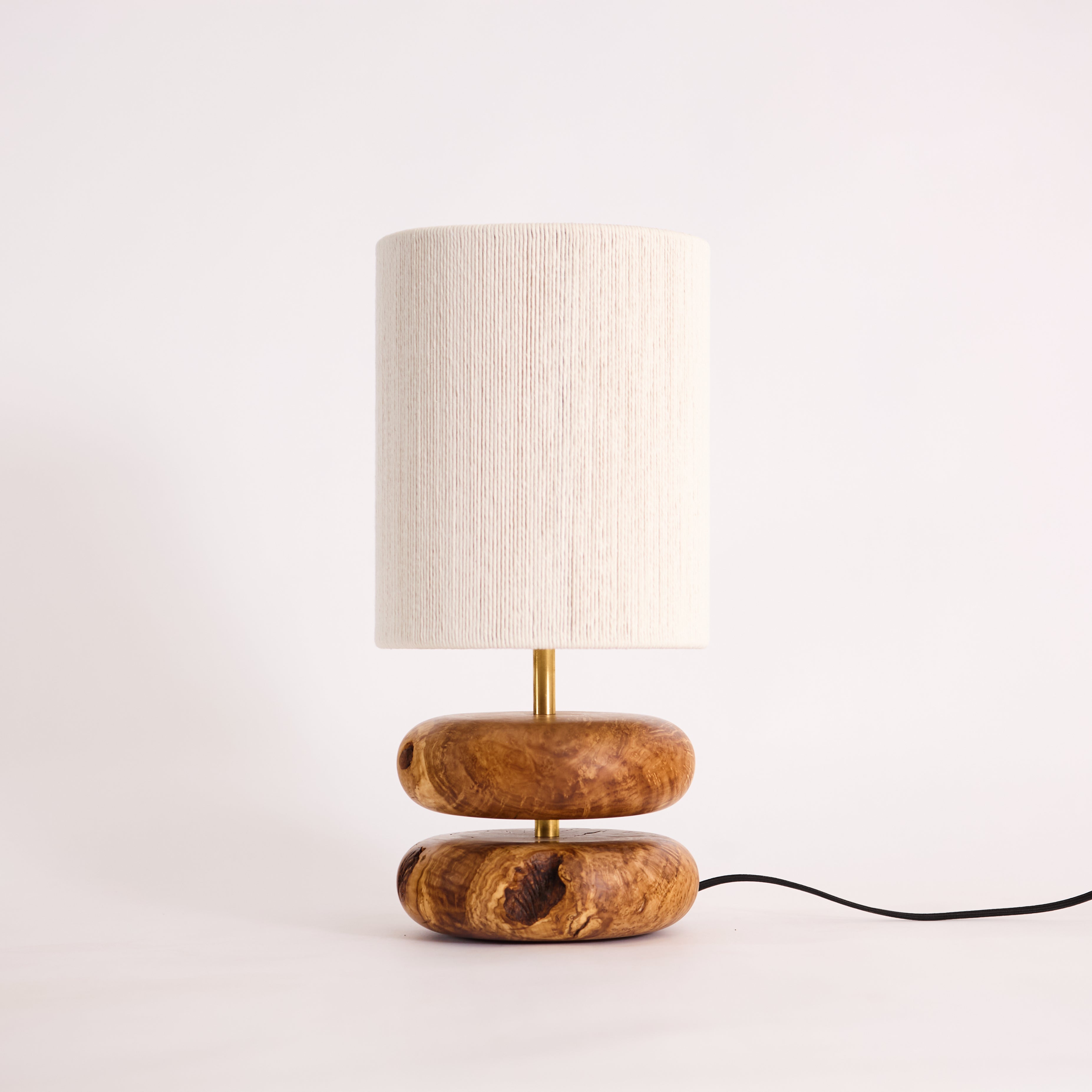 River Rock Lamp Olive 2