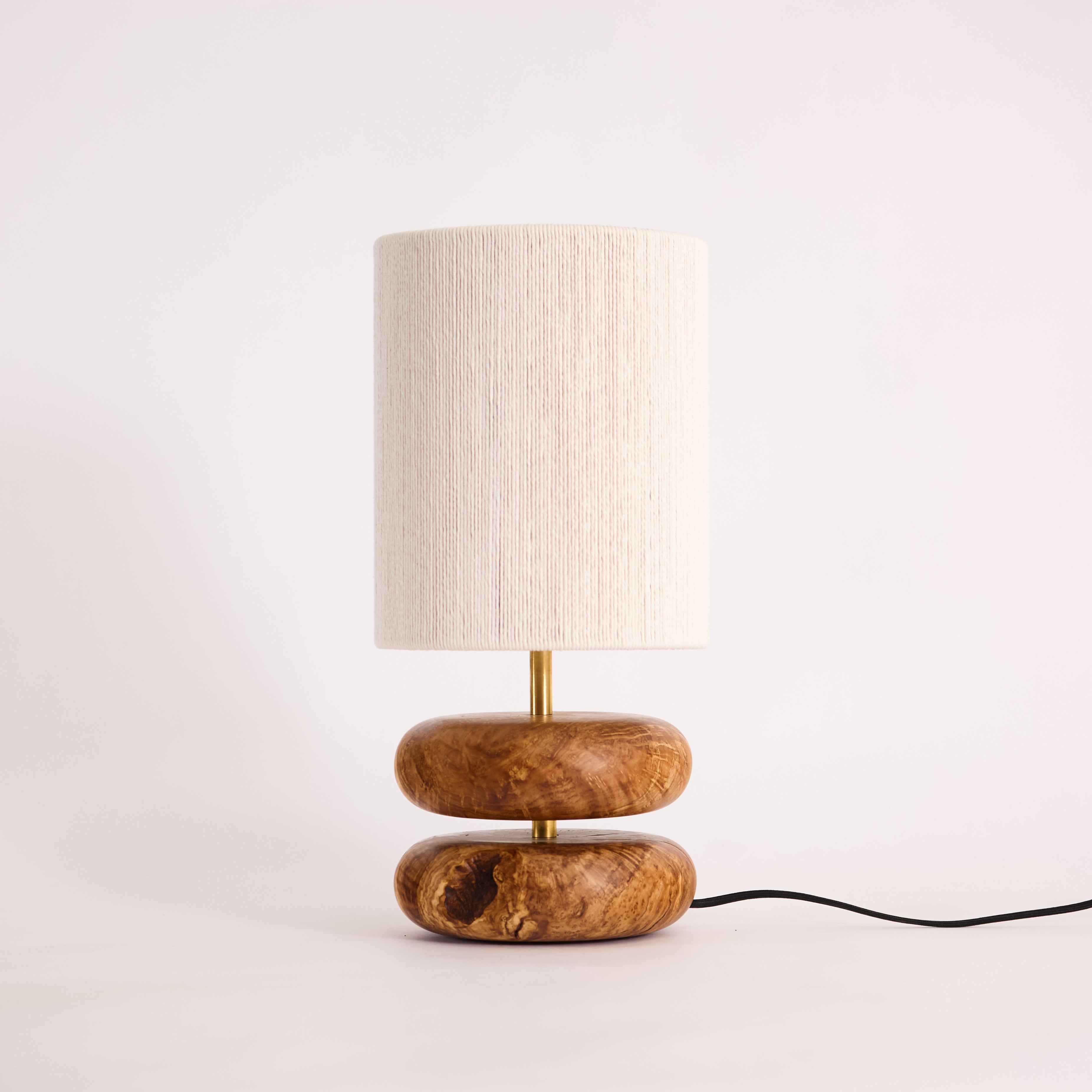 River Rock Lamp Olive 2