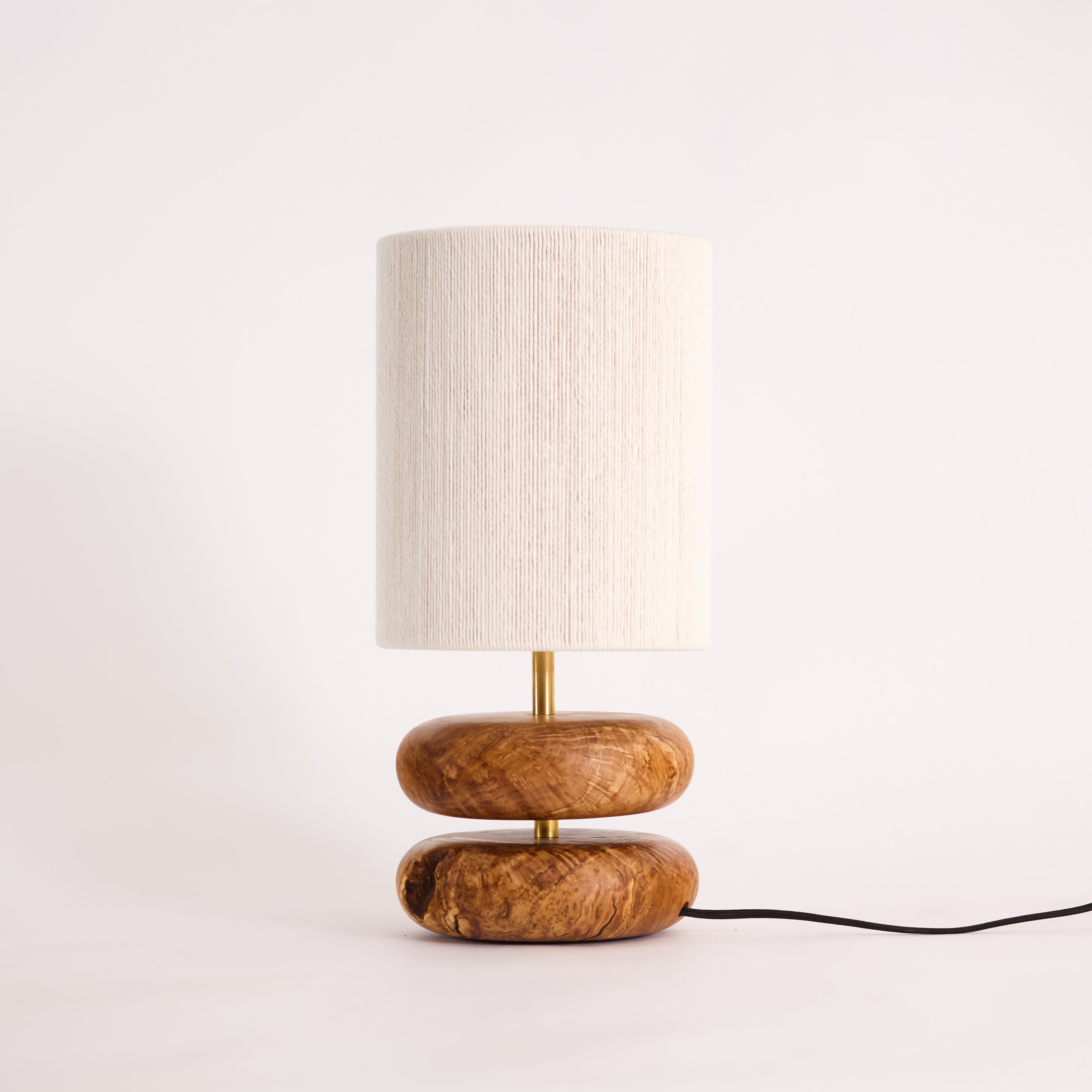 River Rock Lamp Olive 2